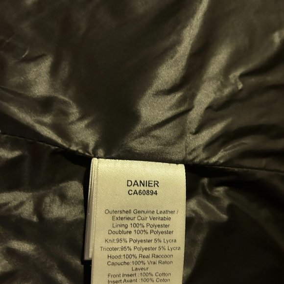 Black leather Winter Coat - Picture 6 of 6